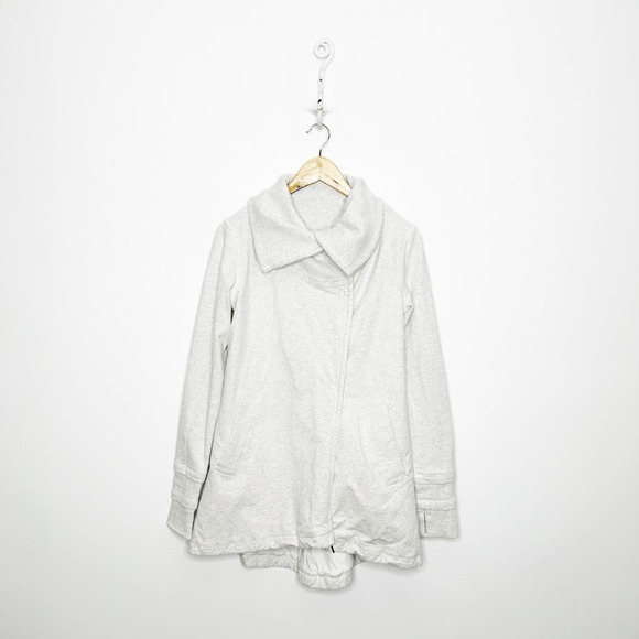 Lululemon Gratitude Wrap Heathered White women's 6 cotton stretch - Picture 1 of 5